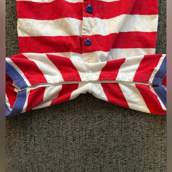 Hanna Andersson Stripped Polo Romper - Picture 4 of 5